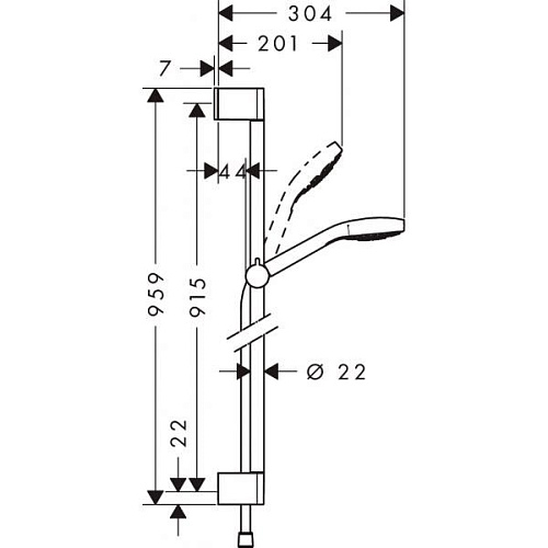 Душевой гарнитур Hansgrohe Croma Select E Vario 26592400 Душевой гарнитур Hansgrohe Croma Select E Vario 26592400