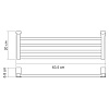 Полка WasserKRAFT Leine K-5011WHITE для полотенец белый/хром Полка WasserKRAFT Leine K-5011WHITE для полотенец белый/хром