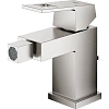 Смеситель для биде GROHE Eurocube со сливным гарнитуром, суперсталь (23138DC0) Смеситель для биде GROHE Eurocube со сливным гарнитуром, суперсталь (23138DC0)