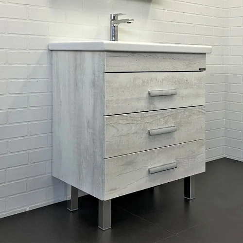 Тумба с раковиной Comforty Никосия-70Н 00-00005793 дуб белый раковина Como 70 Тумба с раковиной Comforty Никосия-70Н 00-00005793 дуб белый раковина Como 70