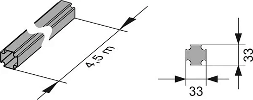 Силовой профиль TECE 9000000 TECEPROFIL Силовой профиль TECE 9000000 TECEPROFIL