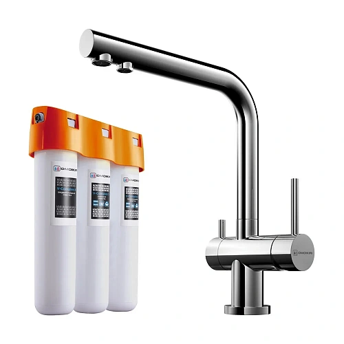 Смеситель для кухни Omoikiri Nagano-C + Pure drop Lite с фильтром 4146.8028 Смеситель для кухни Omoikiri Nagano-C + Pure drop Lite с фильтром 4146.8028