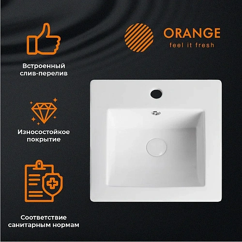 Раковина Orange B03-410w встраиваемая, белый Раковина Orange B03-410w встраиваемая, белый