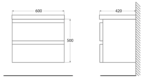 Тумба под раковину BelBagno ENERGIA-N-600-2C-SO-BL Bianco Lucido, 600x420x500 Тумба под раковину BelBagno ENERGIA-N-600-2C-SO-BL Bianco Lucido, 600x420x500