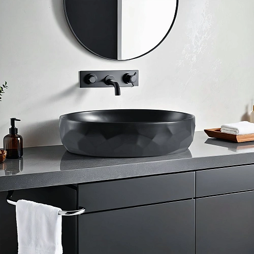 Раковина Gid Bm9030wx 53385 накладная черная матовая 60x40x15 Раковина Gid Bm9030wx 53385 накладная черная матовая 60x40x15