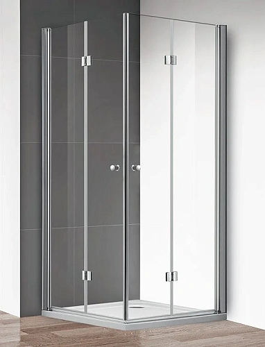 Душевой уголок CEZARES ECO-O-AS-2-90-C-Cr 90x90см стекло прозрачное, профиль хром Душевой уголок CEZARES ECO-O-AS-2-90-C-Cr 90x90см стекло прозрачное, профиль хром