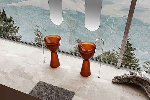 Раковина ABBER Kristall AT2703Opal отдельностоящая, прозрачная, коричневая Раковина ABBER Kristall AT2703Opal отдельностоящая, прозрачная, коричневая