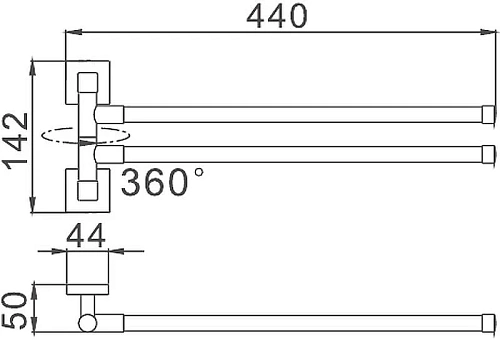 Полотенцедержатель Haiba HB8612 Полотенцедержатель Haiba HB8612
