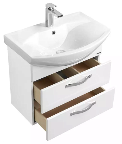 Тумба с раковиной Aquaton Ария 65 М белый 1A1233K0AA010 Тумба с раковиной Aquaton Ария 65 М белый 1A1233K0AA010