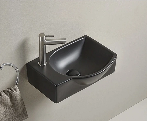 Раковина Gid Bm9276R 62205R подвесная черная матовая 40.5x28x14 Раковина Gid Bm9276R 62205R подвесная черная матовая 40.5x28x14