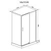 Душевой уголок Ceruttispa VITO110B-R без поддона 80x110x195 Душевой уголок Ceruttispa VITO110B-R без поддона 80x110x195