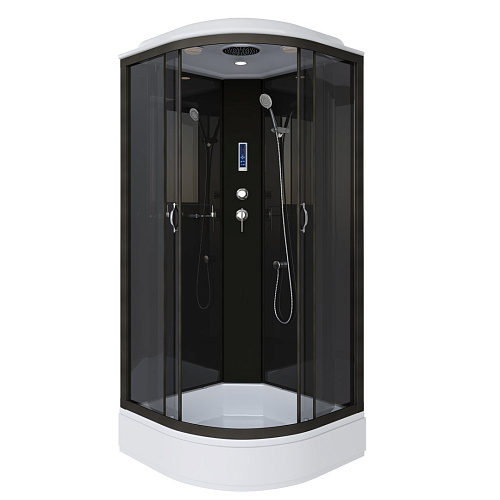 Душевая кабина Niagara Classic NG-6501-14P (900х900х2150) средний поддон (26см) стекло тонированное алюминиевый черный 65011434P Душевая кабина Niagara Classic NG-6501-14P (900х900х2150) средний поддон (26см) стекло тонированное алюминиевый черный 65011434P