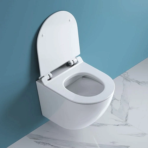 Унитаз подвесной BelBagno SFERA-R BB046CHR/BB2111SC безободковый с сиденьем Унитаз подвесной BelBagno SFERA-R BB046CHR/BB2111SC безободковый с сиденьем