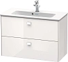 Тумба под раковину Duravit Brioso BR411102222 подвесная 82 см белый глянцевый