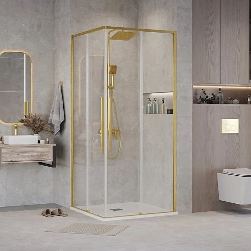 Душевая дверь GROSSMAN 1/2.К33.01.11.32.00 Galaxy (110x195) золото сатин, стекло прозрачное Душевая дверь GROSSMAN 1/2.К33.01.11.32.00 Galaxy (110x195) золото сатин, стекло прозрачное