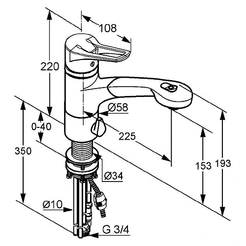 Смеситель для кухни Kludi mx 399450562 хром Смеситель для кухни Kludi mx 399450562 хром