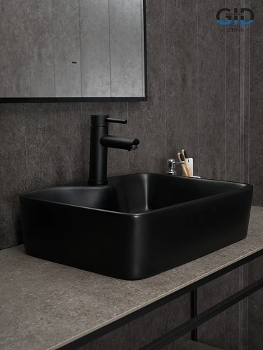 Раковина Gid Bm9091 53373 накладная черная матовая 48x37x13 Раковина Gid Bm9091 53373 накладная черная матовая 48x37x13