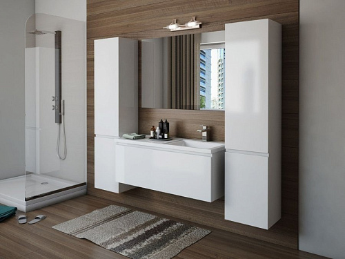 Тумба с раковиной Эстет Dallas Luxe 120 R подвесная 1 длинный ящик белая ФР-00001931 Тумба с раковиной Эстет Dallas Luxe 120 R подвесная 1 длинный ящик белая ФР-00001931