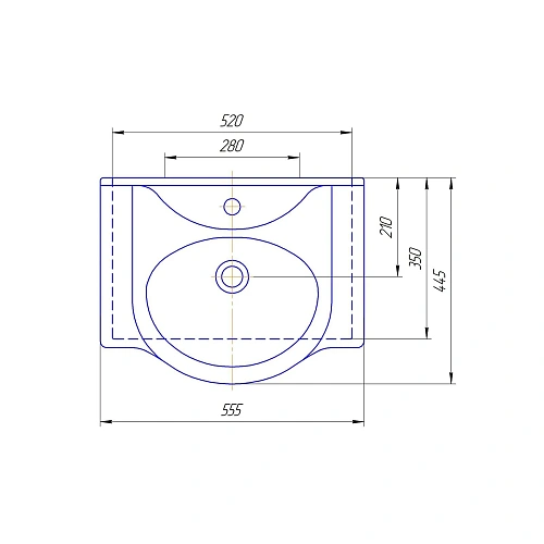 Раковина Kirovit Капри 55 4620008199344 Раковина Kirovit Капри 55 4620008199344