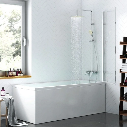 Шторка на ванну Damixa Skyline DX35WBS-D080-140MT поворотная 6x800x1400мм, стекло прозрачное, профиль алюминий Шторка на ванну Damixa Skyline DX35WBS-D080-140MT поворотная 6x800x1400мм, стекло прозрачное, профиль алюминий