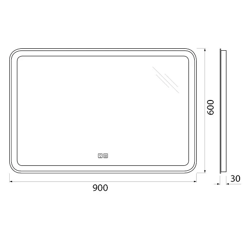 Зеркало BelBagno SPC-MAR-900-600-LED-TCH-WARM 12W 220-240V 900x30x600 с подсветкой сенсорным выключателем и подогревом Зеркало BelBagno SPC-MAR-900-600-LED-TCH-WARM 12W 220-240V 900x30x600 с подсветкой сенсорным выключателем и подогревом