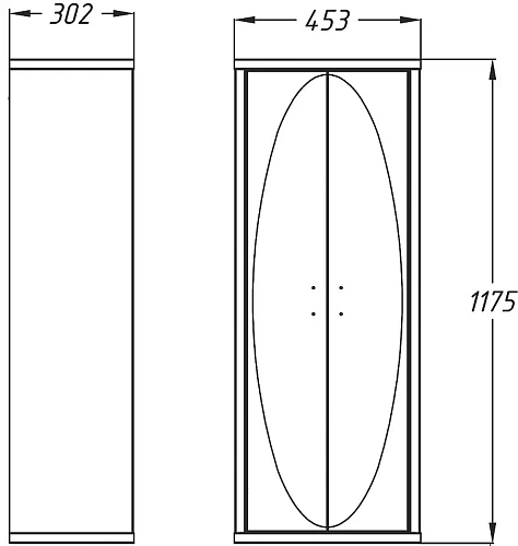 Шкаф-пенал Opadiris Ибица, подвесной, белый/золото 00-00003630 Шкаф-пенал Opadiris Ибица, подвесной, белый/золото 00-00003630