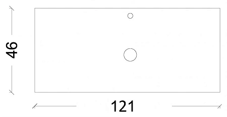 Столешница Armadi Art VALLESSI 120 840-120-А черная Столешница Armadi Art VALLESSI 120 840-120-А черная