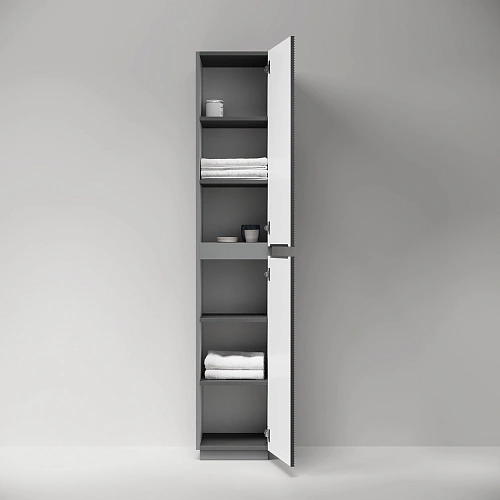 Шкаф-пенал SANCOS Folk Floor PFL35FGS 350х350х1880 мм Grey soft, напольный Шкаф-пенал SANCOS Folk Floor PFL35FGS 350х350х1880 мм Grey soft, напольный