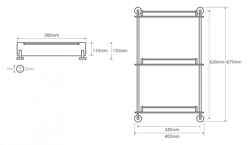 Полка Bemeta OMEGA 104202132 Полка Bemeta OMEGA 104202132