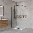 Детальная картинка товара «душевая перегородка belbagno kraft-l-1-110-c-nero»