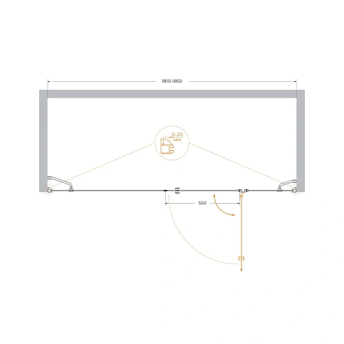 Душевая дверь CEZARES VERONA-W-B-13-90+60/40-C-Cr 185см стекло прозрачное, профиль хром Душевая дверь CEZARES VERONA-W-B-13-90+60/40-C-Cr 185см стекло прозрачное, профиль хром