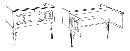 Тумба под раковину Corozo Таормина 105, Модерн 105 SD-00000322 Тумба под раковину Corozo Таормина 105, Модерн 105 SD-00000322