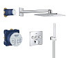 Картинка анонса товара «душевая система grohe smartcontrol с душевым гарнитуром и верхним душем rainshower smartactive cube  34712000»
