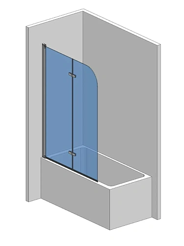 Шторка на ванну AQUAme AQM2852B 1200x1400мм стекло 6мм, цвет профиля хром, петли латунные Шторка на ванну AQUAme AQM2852B 1200x1400мм стекло 6мм, цвет профиля хром, петли латунные