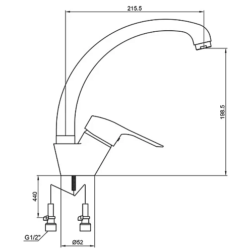 Смеситель для кухни Kaiser City 21544 Silver Смеситель для кухни Kaiser City 21544 Silver