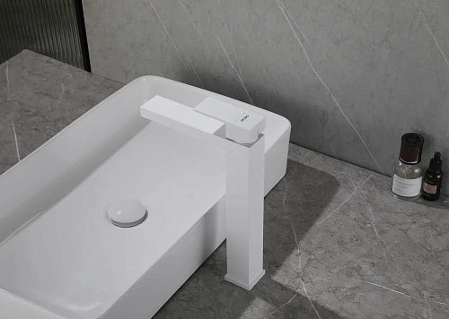 Смеситель для раковины ABBER Daheim AF8211W белый матовый Смеситель для раковины ABBER Daheim AF8211W белый матовый