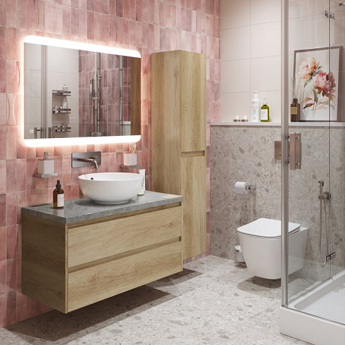 Тумба со столешницей и раковиной BelBagno KRAFT 80 kraft80rnn-kepmgl-1077-set подвесная KRAFT80RNN-KEPMGL-1077-SET Тумба со столешницей и раковиной BelBagno KRAFT 80 kraft80rnn-kepmgl-1077-set подвесная KRAFT80RNN-KEPMGL-1077-SET