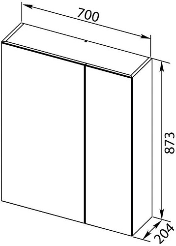 Зеркальный шкаф Aquanet Нью-Йорк 70 орех 00203952 Зеркальный шкаф Aquanet Нью-Йорк 70 орех 00203952