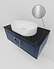 Тумба под раковину La Fenice Cubo Blu Grigio 90 NFNC-01-CUB-BG-90-1-GB синяя матовая с ручкой хром и черной столешницей