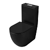 Унитаз напольный GROSSMAN GR-4494BMSQ 64x36x83,5 черный матовый, безободковый, торнадо с тонкой крышкой Унитаз напольный GROSSMAN GR-4494BMSQ 64x36x83,5 черный матовый, безободковый, торнадо с тонкой крышкой