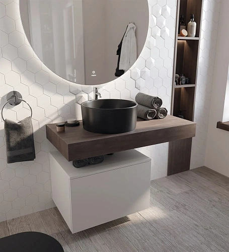 Комплект мебели STWORKI Ольборг 100 столешница дуб карпентер, без отверстий, с тумбой 60 481986 Комплект мебели STWORKI Ольборг 100 столешница дуб карпентер, без отверстий, с тумбой 60 481986