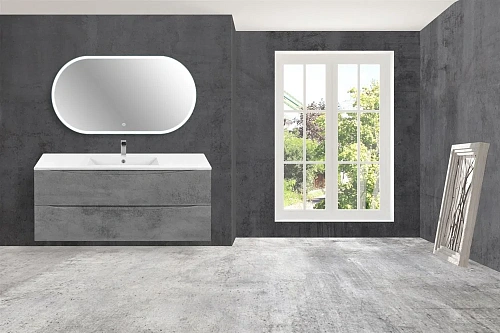 Тумба под раковину Vincea Mia 1200 подвесная, 2 выкатных ящика soft close, Beton VMC-2MC120BT Тумба под раковину Vincea Mia 1200 подвесная, 2 выкатных ящика soft close, Beton VMC-2MC120BT