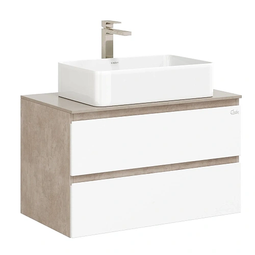 Тумба под раковину Onika Алеста 80 см 108054 подвесная, белая/камень светлый (для Олимпия 56) Тумба под раковину Onika Алеста 80 см 108054 подвесная, белая/камень светлый (для Олимпия 56)