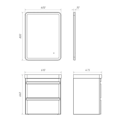 Тумба с раковиной Comforty Валдай-60П2 00-00020675 подвесная белый матовый раковина 4460 Тумба с раковиной Comforty Валдай-60П2 00-00020675 подвесная белый матовый раковина 4460