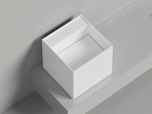 Раковина Salini ARMONIA SQUARE TOP 03 покраска по RAL полностью 130513TGF 450x450 накладная S-Sense Раковина Salini ARMONIA SQUARE TOP 03 покраска по RAL полностью 130513TGF 450x450 накладная S-Sense