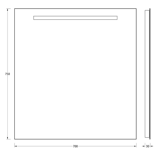 Зеркало Evoform Lumline BY 2004 70х75 см со встроенным LUM-светильником Зеркало Evoform Lumline BY 2004 70х75 см со встроенным LUM-светильником