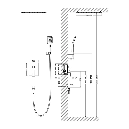 Душевая система Timo Selene SX-2029/00SM встраиваемая хром Душевая система Timo Selene SX-2029/00SM встраиваемая хром