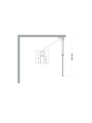 Душевая перегородка BelBagno UNO-L-1-TB-90-GR-Cr 90 см, профиль хром, стекло тонированное графит Душевая перегородка BelBagno UNO-L-1-TB-90-GR-Cr 90 см, профиль хром, стекло тонированное графит