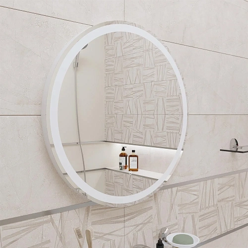 Зеркало DIWO Ростов 55 с подсветкой светодиодной, круглое, сенсорное управление, настенное, российск 482431 Зеркало DIWO Ростов 55 с подсветкой светодиодной, круглое, сенсорное управление, настенное, российск 482431