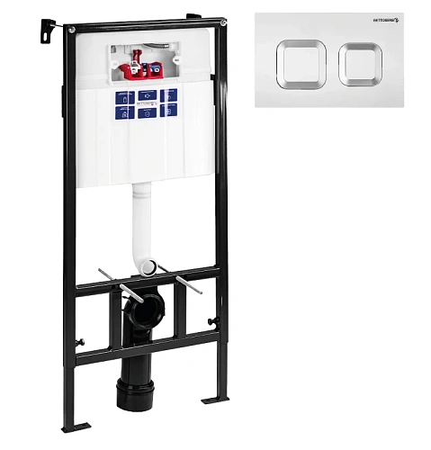 Инсталляция для унитаза BETTOSERB SAVA SLIM SUPERIOR SES40006488G с клавишей смыва SMART белый/хром Инсталляция для унитаза BETTOSERB SAVA SLIM SUPERIOR SES40006488G с клавишей смыва SMART белый/хром